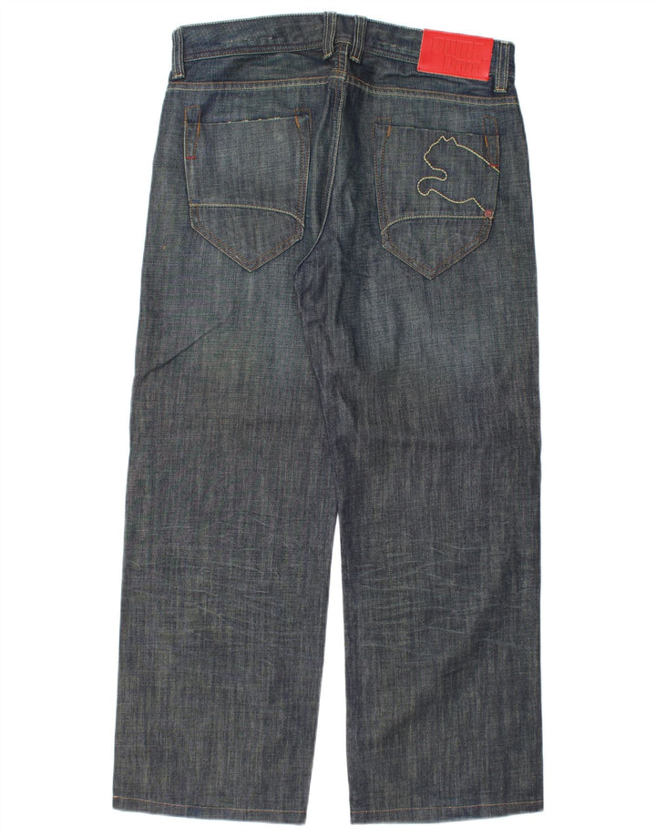 Puma muške ravne traperice W32 L28 tamnoplavi pamuk