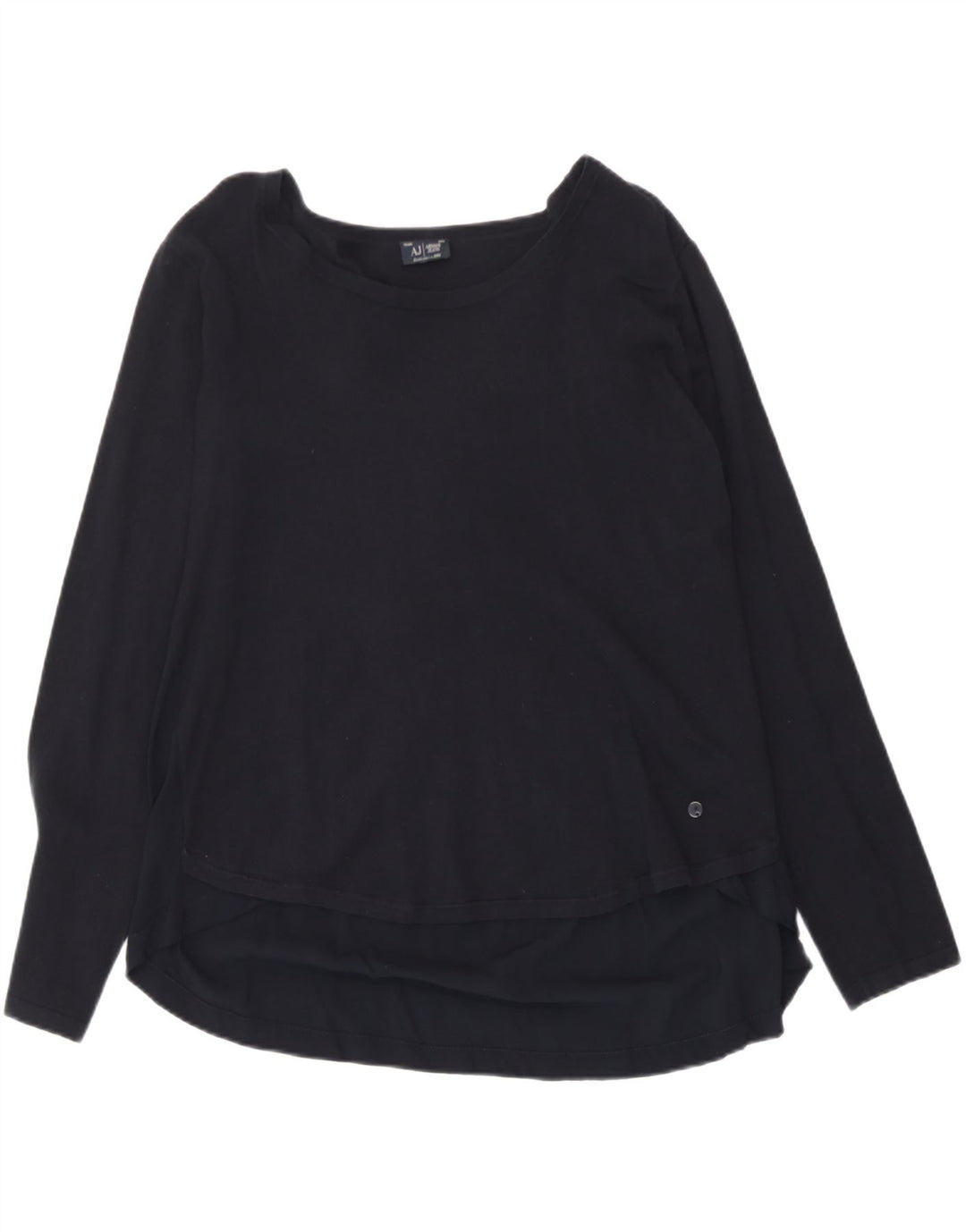 Armani Jeans Ženska majica dugih rukava UK 12 srednje tamnoplava