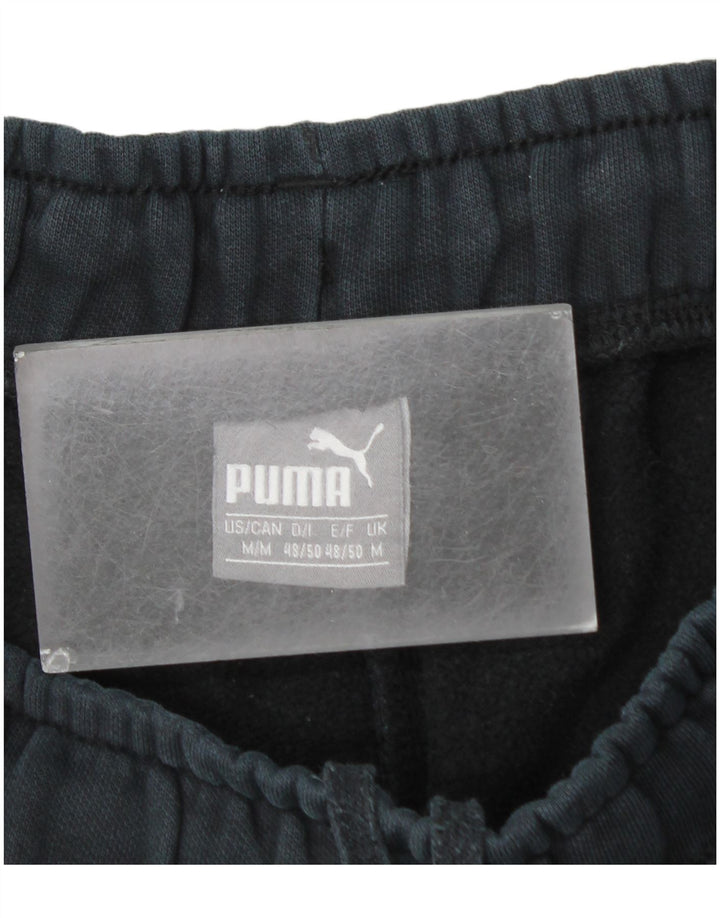 Puma muške ravne trenirke, srednje crne pamučne hlače