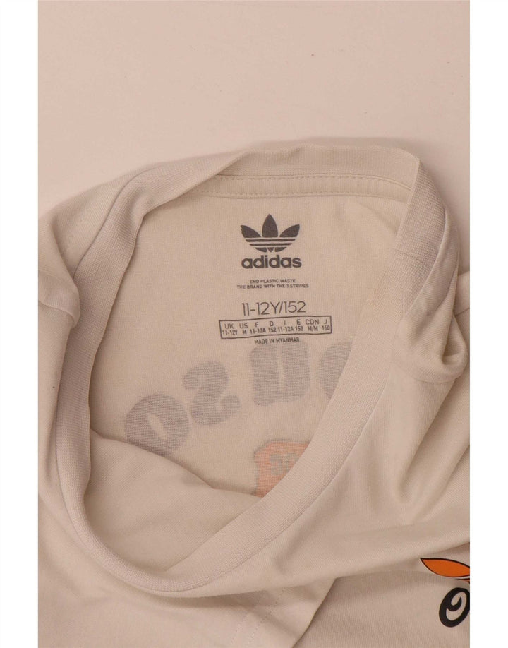Majica s kratkim rukavima Adidas za dječake, 11-12 godina, bijela