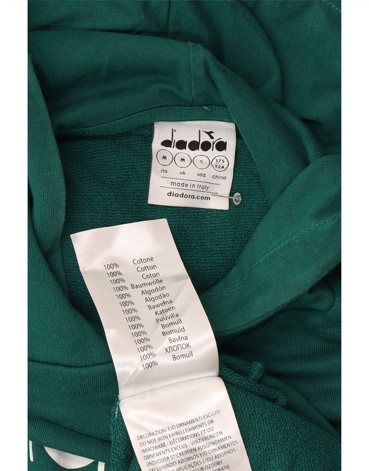 Diadora muška majica s kapuljačom s kapuljačom, srednji zeleni pamuk