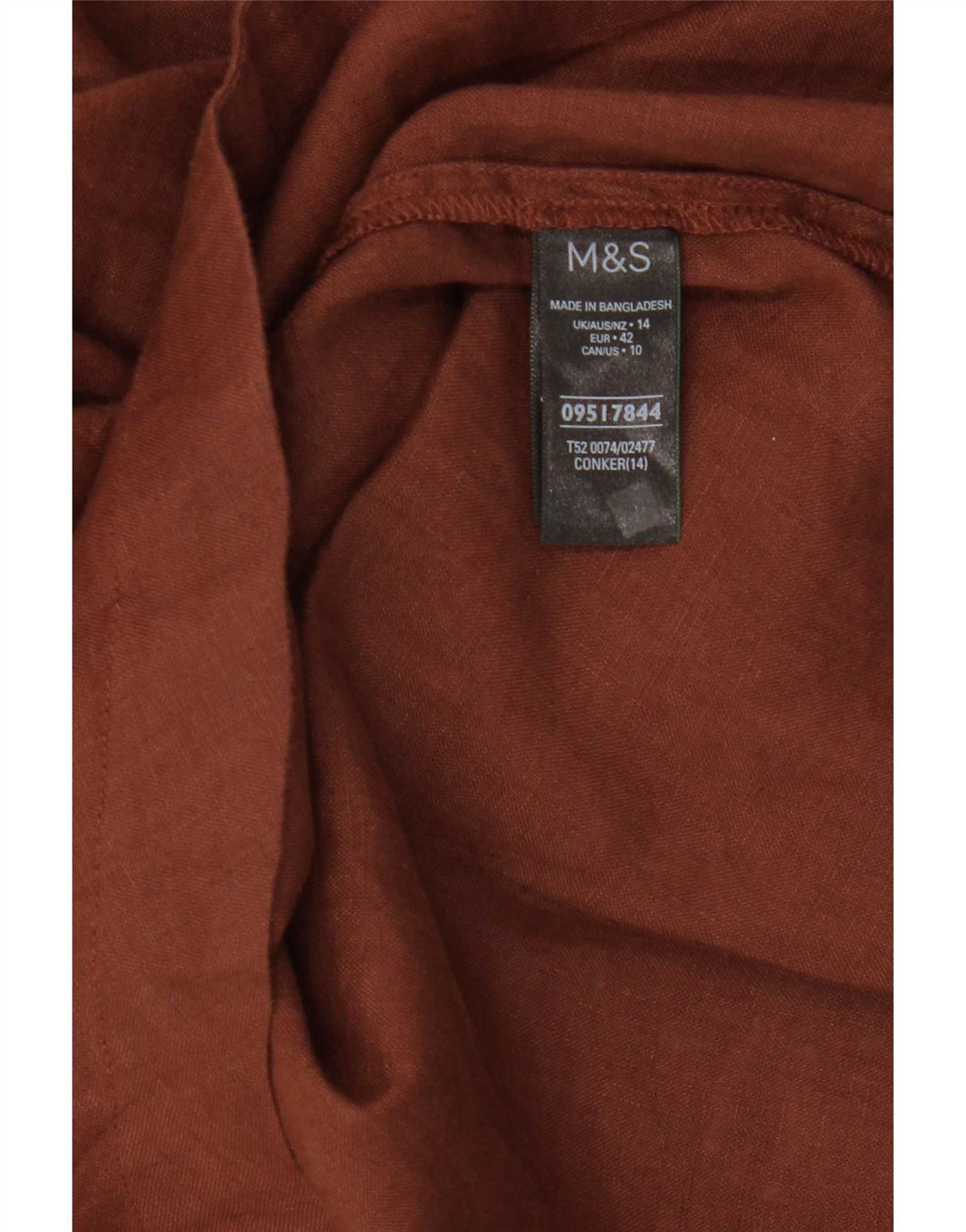 Marks & Spencer Ženska top tunika UK 14 Large Brown Lan