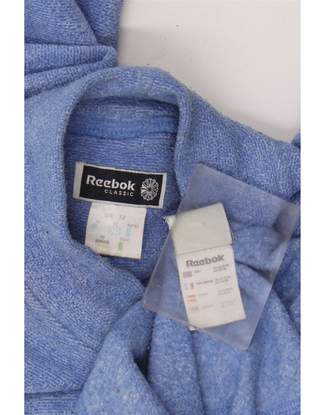 Reebok Ženska majica s kratkim rukavima UK 12 Srednje plavi poliester