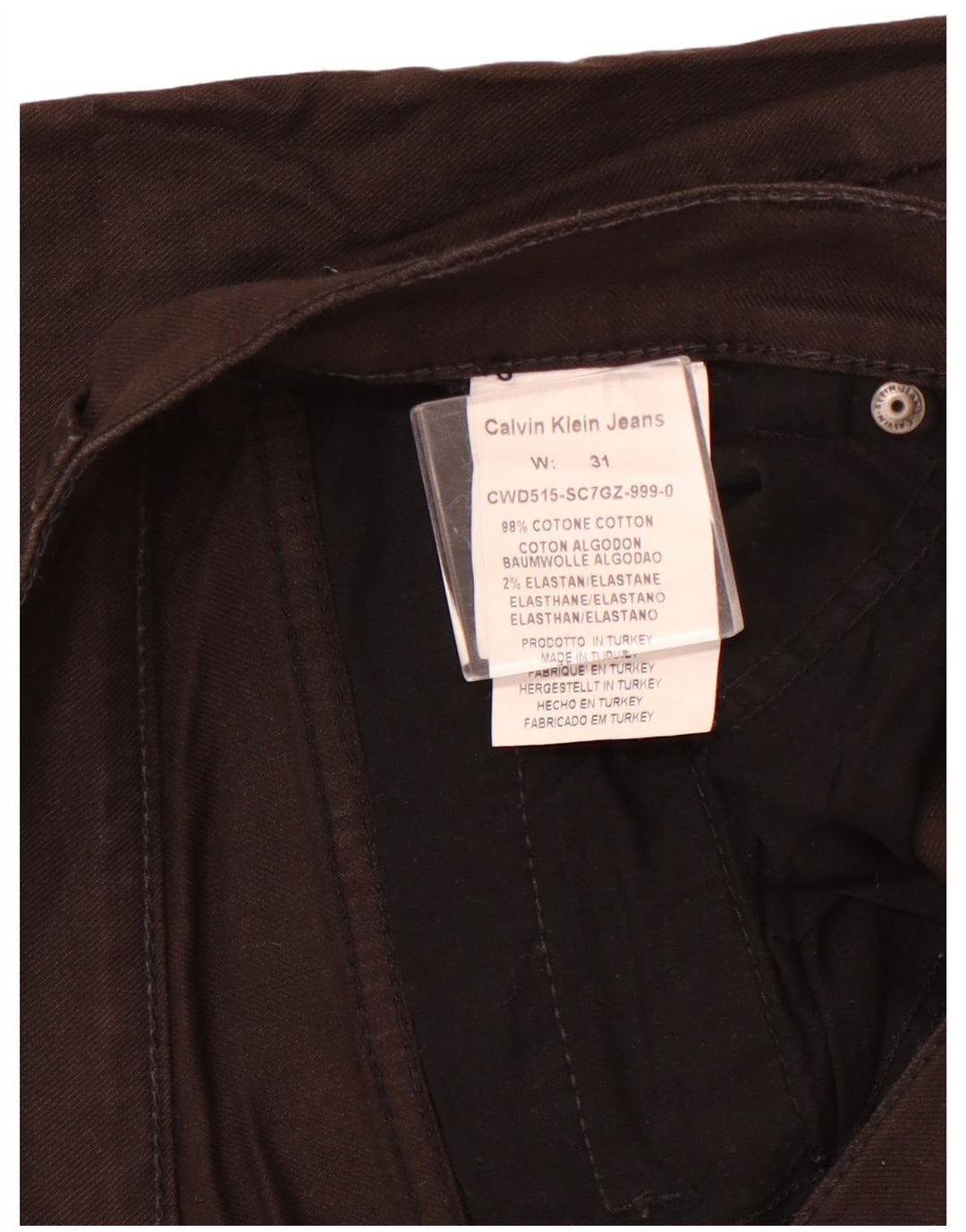 Ženske bermude Calvin Klein W31 srednje smeđi pamuk