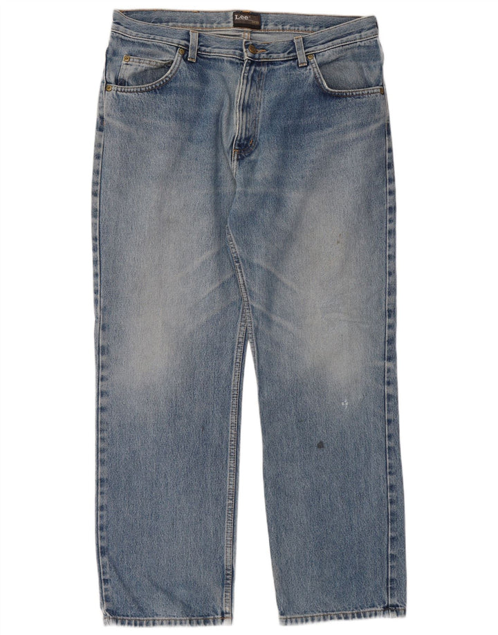 LEE Mens Brooklyn Straight Jeans W36 L30 Plavi pamuk
