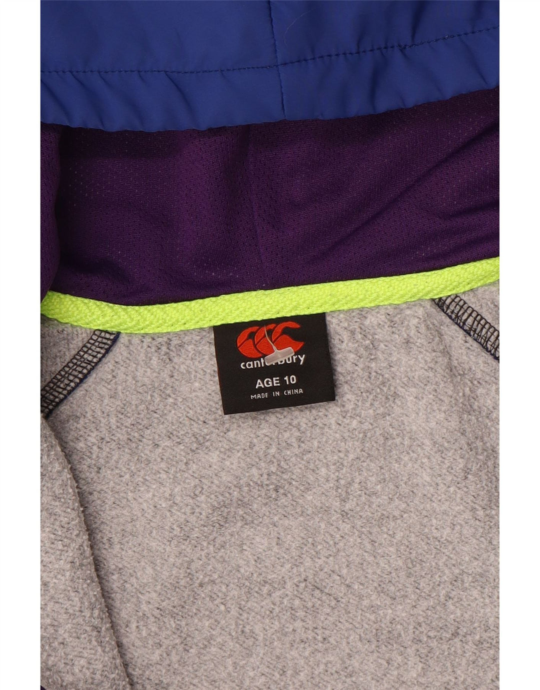 CANTERBURY pulover s kapuljačom s patentnim zatvaračem za dječake 9-10 godina u sivoj boji