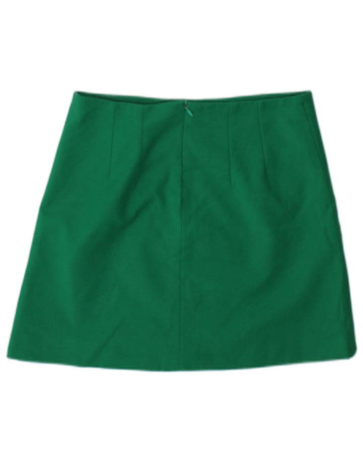 Zara ženska mini suknja mala W26 zeleni acetat