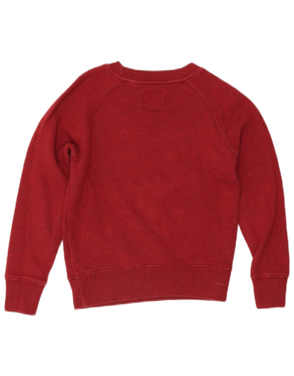 Jack Wills Ženska kratkotrajna majica UK 8 Mali bordo pamuk