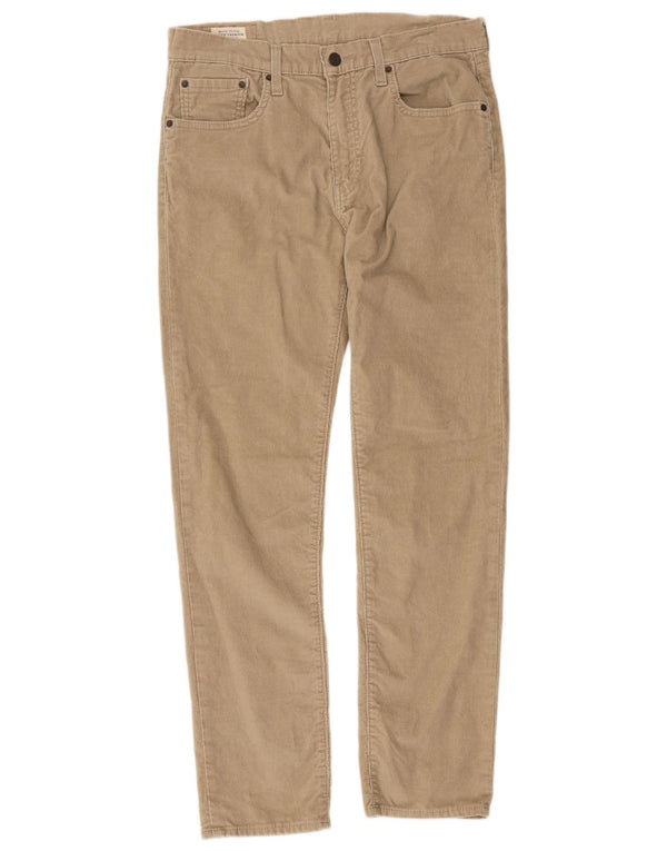 Levi's muške 502 sužene hlače od samta W32 L32 bež pamuk
