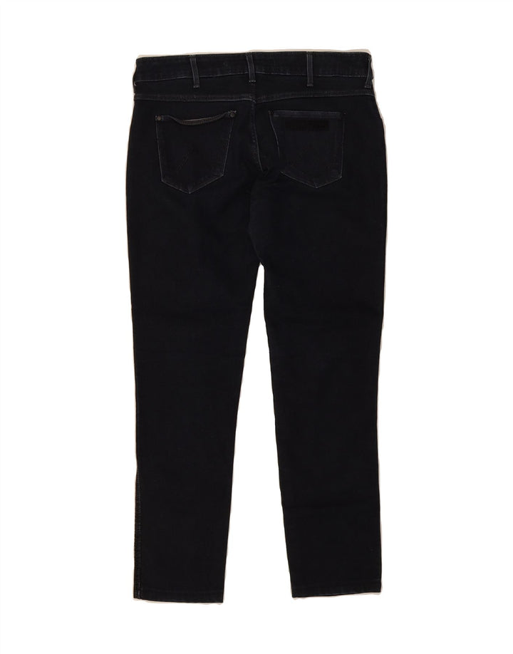 WRANGLER Womens Slim Jeans W30 L27 Navy Blue Check Vintage Wrangler and Second-Hand Wrangler from Messina Hembry 