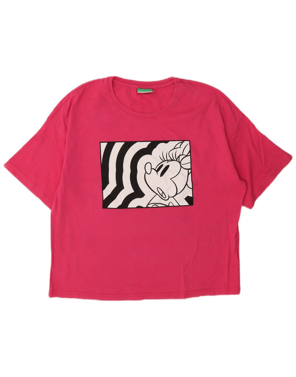 Benetton ženska majica kratkih rukava Disney Graphic UK 16 Large Pink