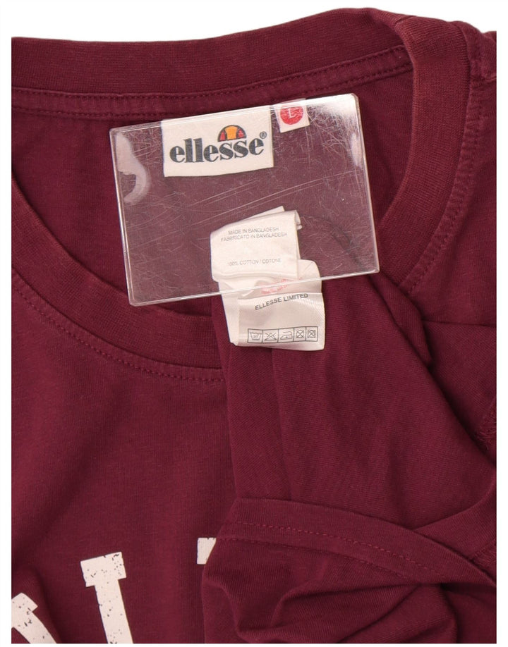 Ellesse Muška majica kratkih rukava s grafičkim motivima, veliki, kestenjasti pamuk
