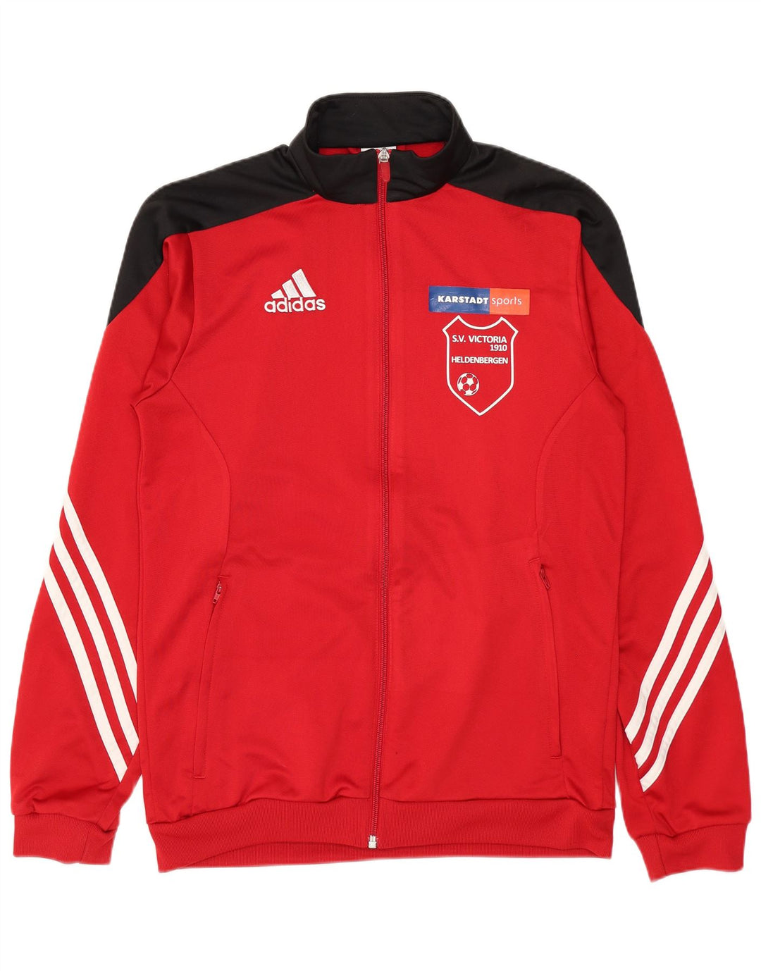 Adidas muška trenirka s grafičkim motivima, mala crvena poliesterska jakna