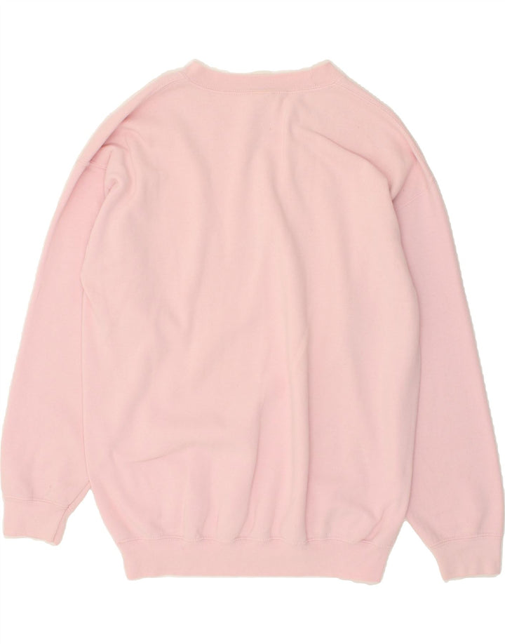 VINTAGE Mens Graphic Sweatshirt Jumper Large Pink Cotton Vintage Vintage and Second-Hand Vintage from Messina Hembry 