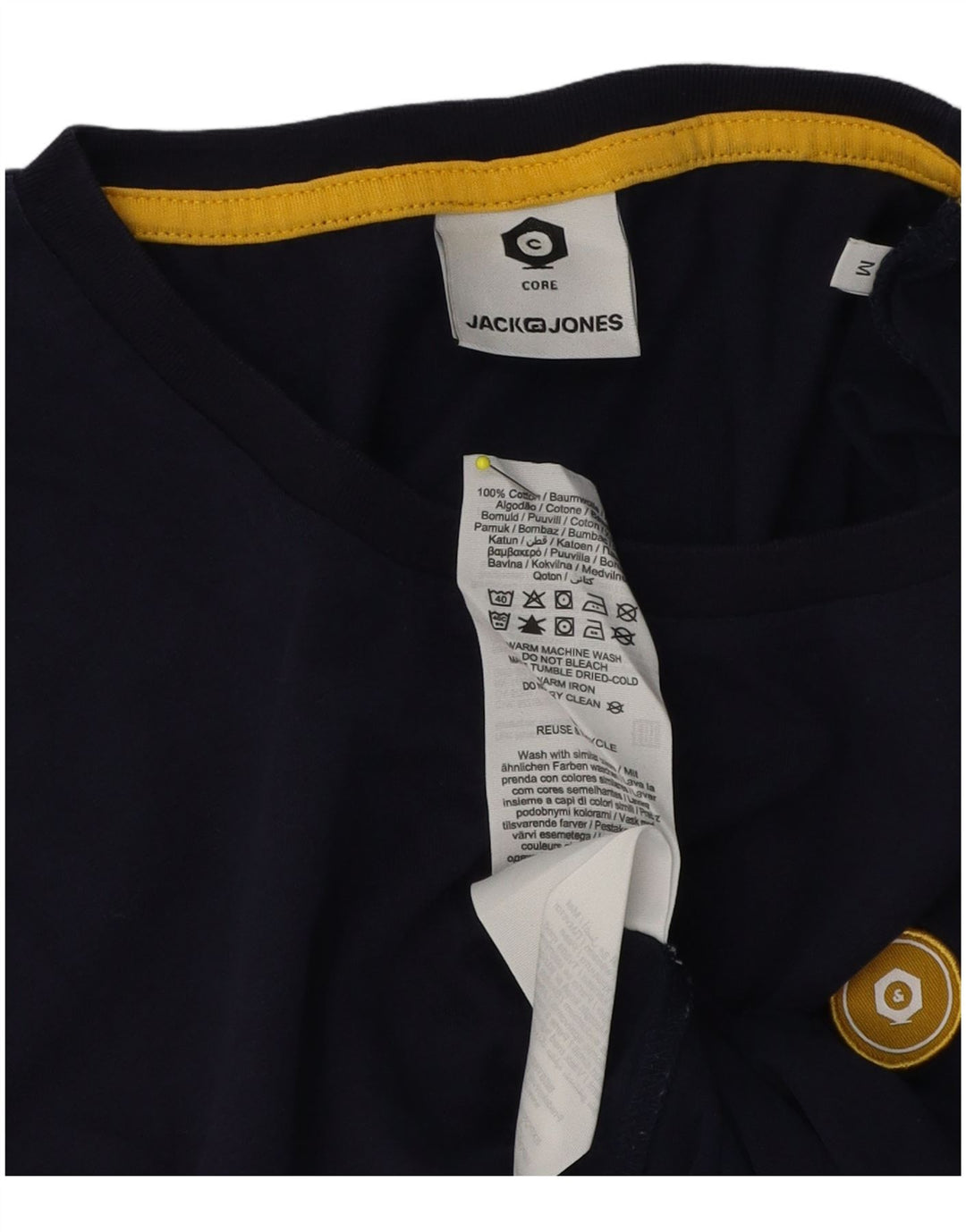 Jack & Jones muška majica kratkih rukava srednje tamnoplavi pamuk