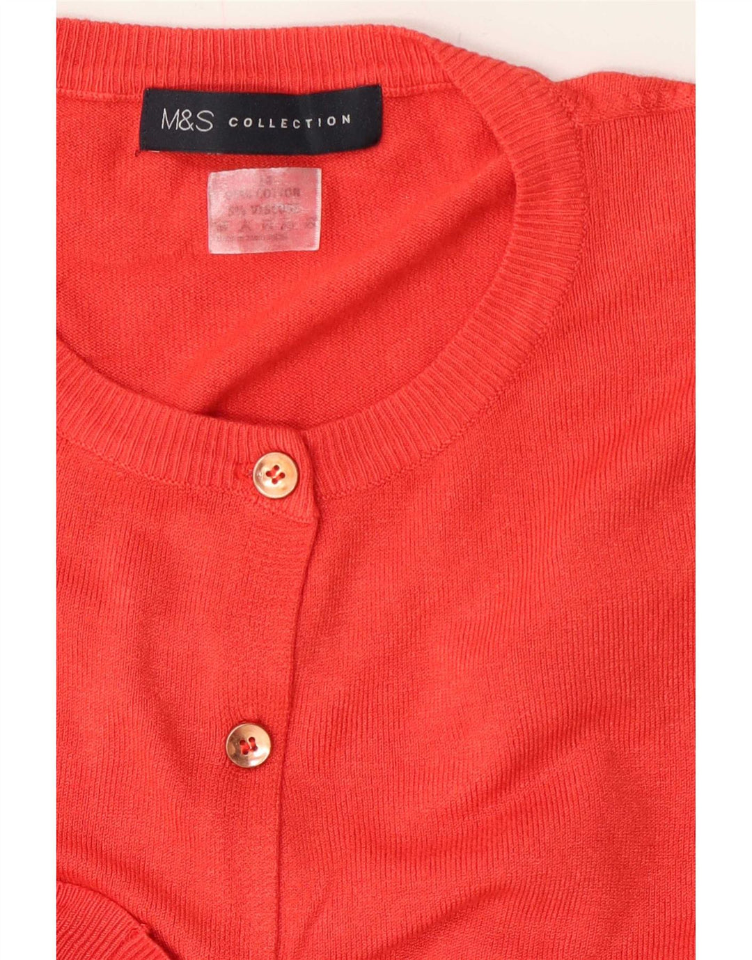 Marks & Spencer ženski džemper standardnog kroja UK 12 Srednje crveni pamuk