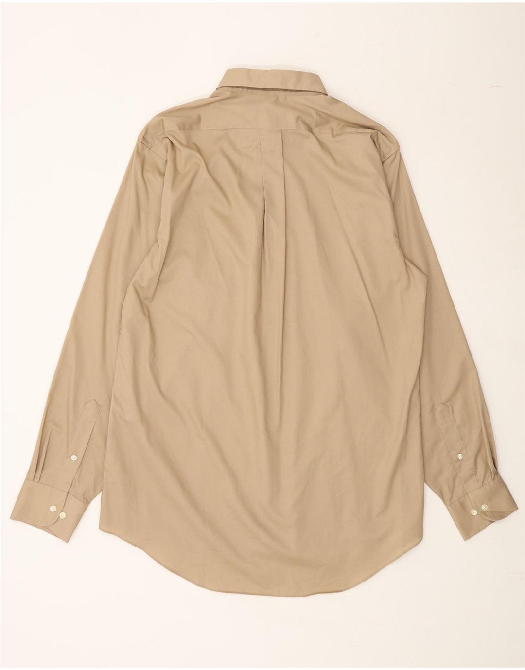 CHAPS Mens Classic Fit Twill Shirt Size 15 1/2 Medium Beige Cotton Vintage Chaps and Second-Hand Chaps from Messina Hembry 
