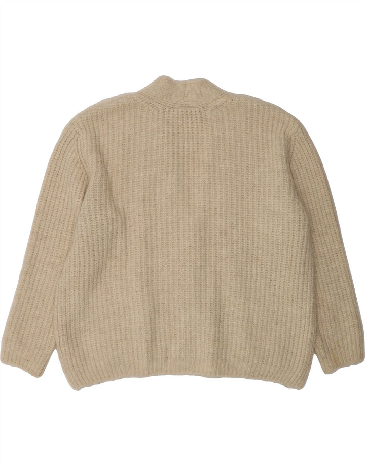 ZARA Womens Oversized 3/4 Sleeve Cardigan Sweater UK 14 Medium Beige Vintage Zara and Second-Hand Zara from Messina Hembry 