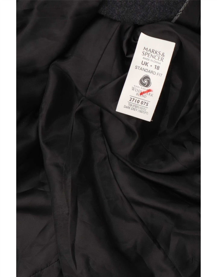 Marks & Spencer ženski kratki kaput UK 18 XL siva vuna