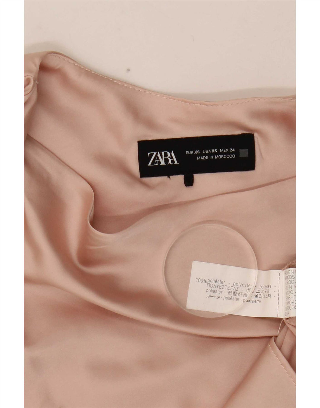 Zara ženski gornji dio bluze bez rukava UK 6 XS ružičasti poliester
