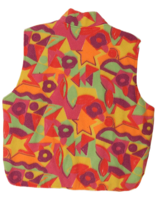Vintage Mens Fleece Gilet UK 42 XL Multicoloured Geometric