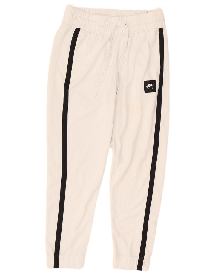 NIKE Womens Tracksuit Trousers Joggers Medium  White Colourblock Polyester