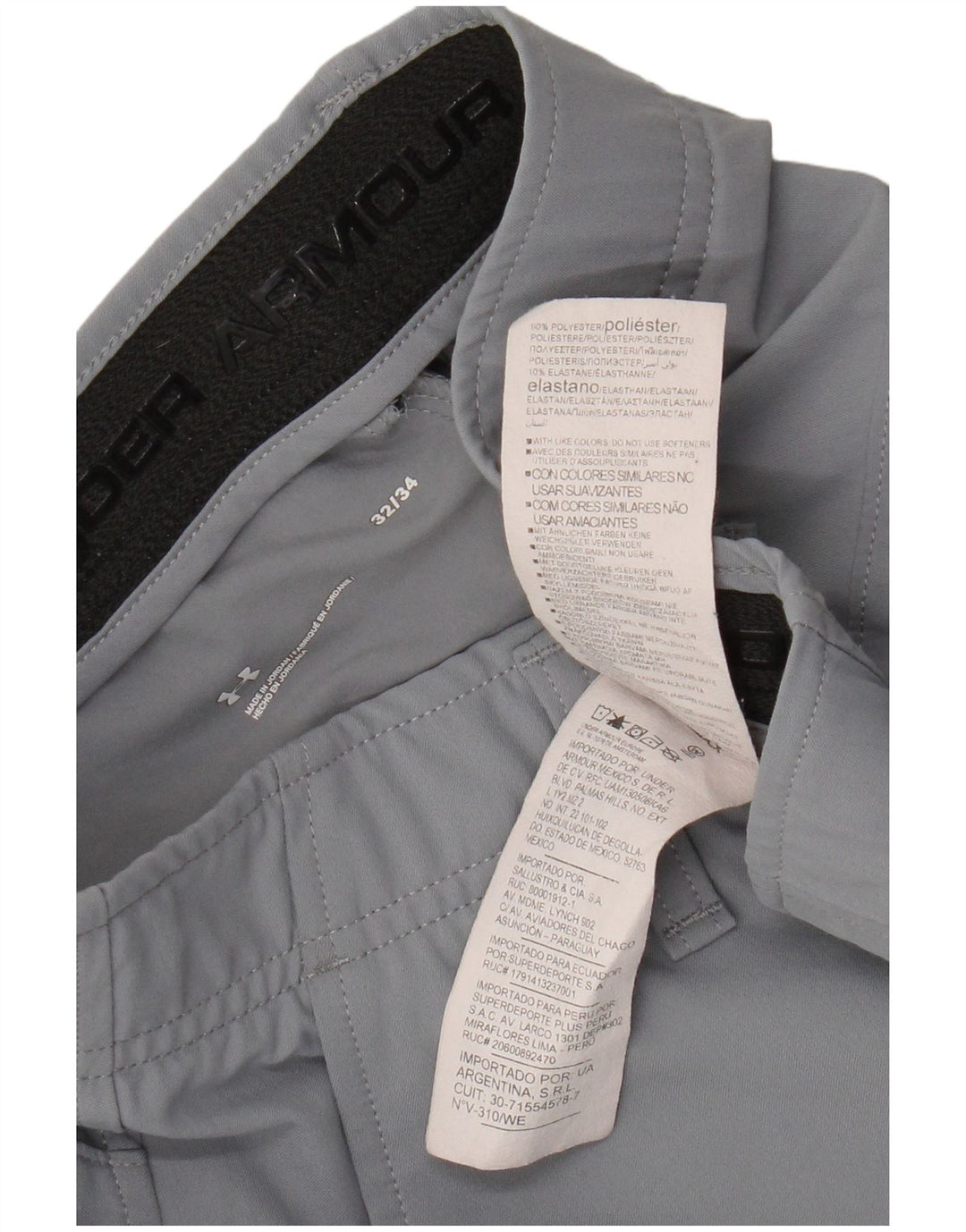 Under Armour muške ravne chino hlače W32 L34 sivi poliester