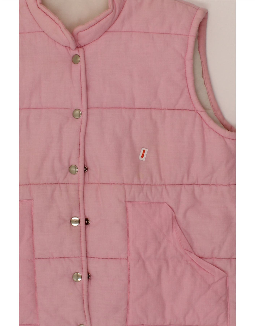 VINTAGE Womens Padded Gilet IT 40 Small Pink Vintage Vintage and Second-Hand Vintage from Messina Hembry 