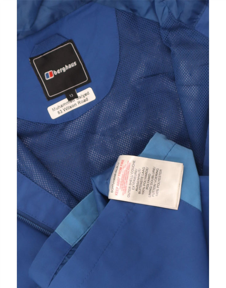 Berghaus kišna jakna s kapuljačom za dječake 12-13 godina, plava poliamidna boja