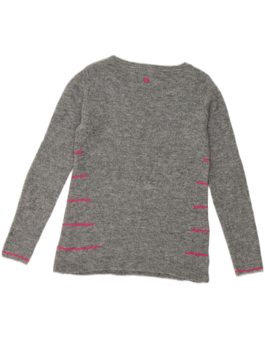 WHITE STUFF Womens Boat Neck Jumper Sweater UK 8 Small Grey Spotted Vintage White Stuff and Second-Hand White Stuff from Messina Hembry 