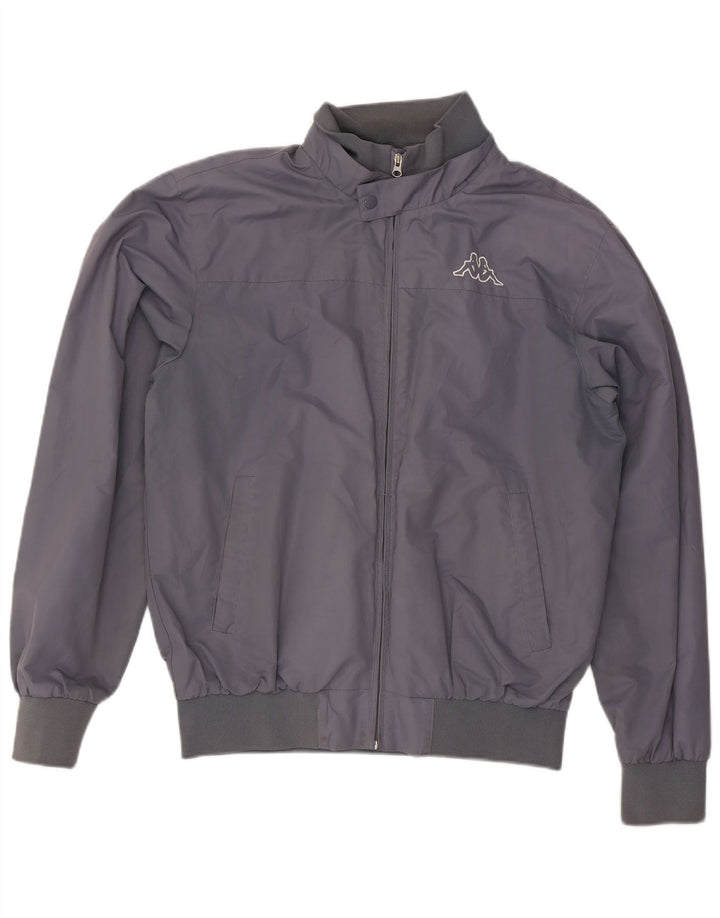 KAPPA Mens Bomber Jacket UK 44 2XL Grey Polyester