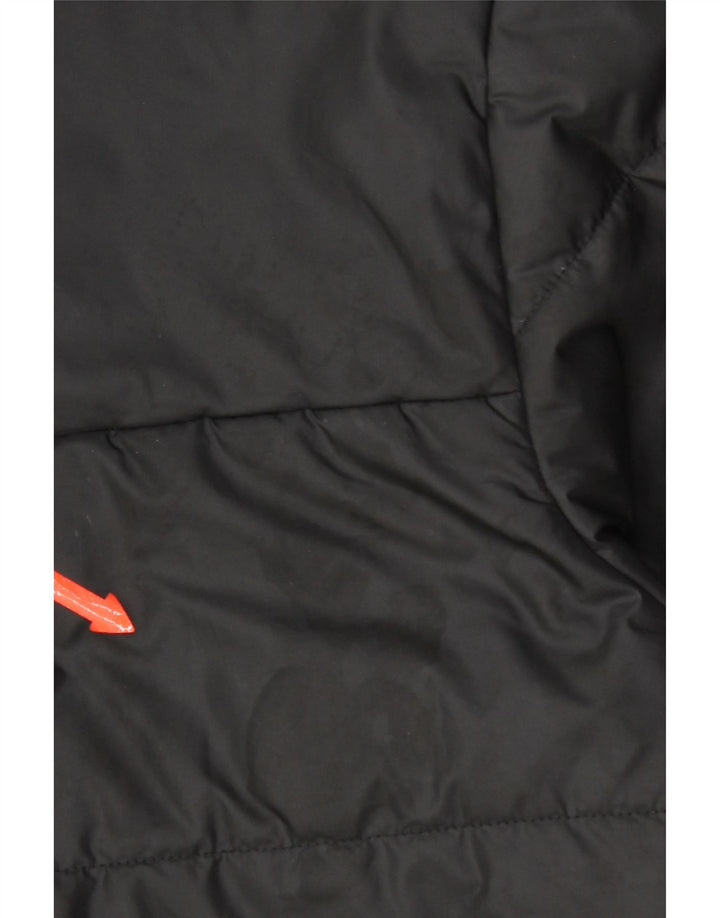 Podstavljena jakna s kapuljačom Adidas za dječake 11-12 godina crna od poliestera