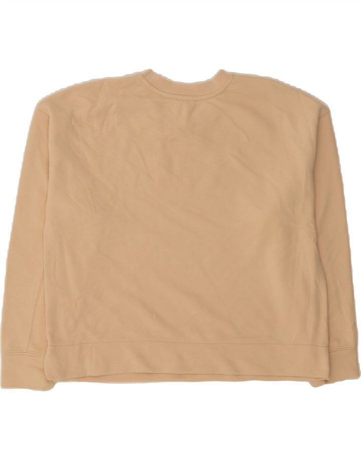 REISS Womens Oversized Sweatshirt Jumper UK 14 Medium Beige Cotton Vintage Reiss and Second-Hand Reiss from Messina Hembry 