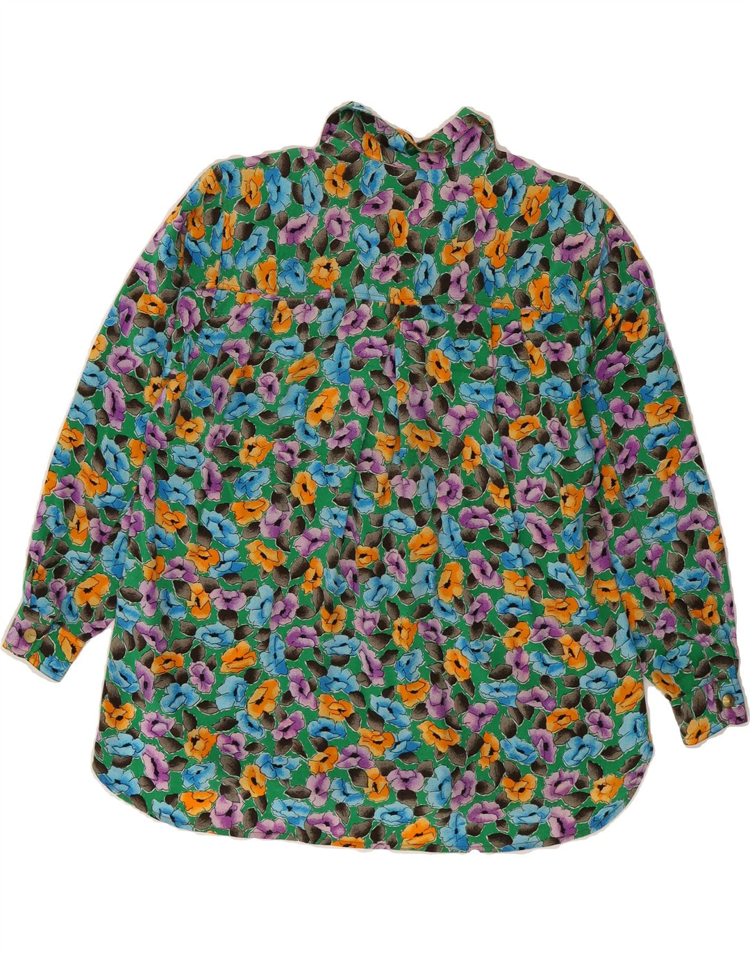 VINTAGE Ženska košulja bluza EU 36 Mala raznobojna cvjetna svila