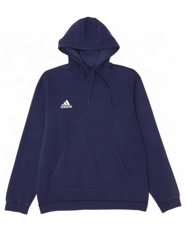 Adidas muška majica s kapuljačom, veliki tamnoplavi pamuk