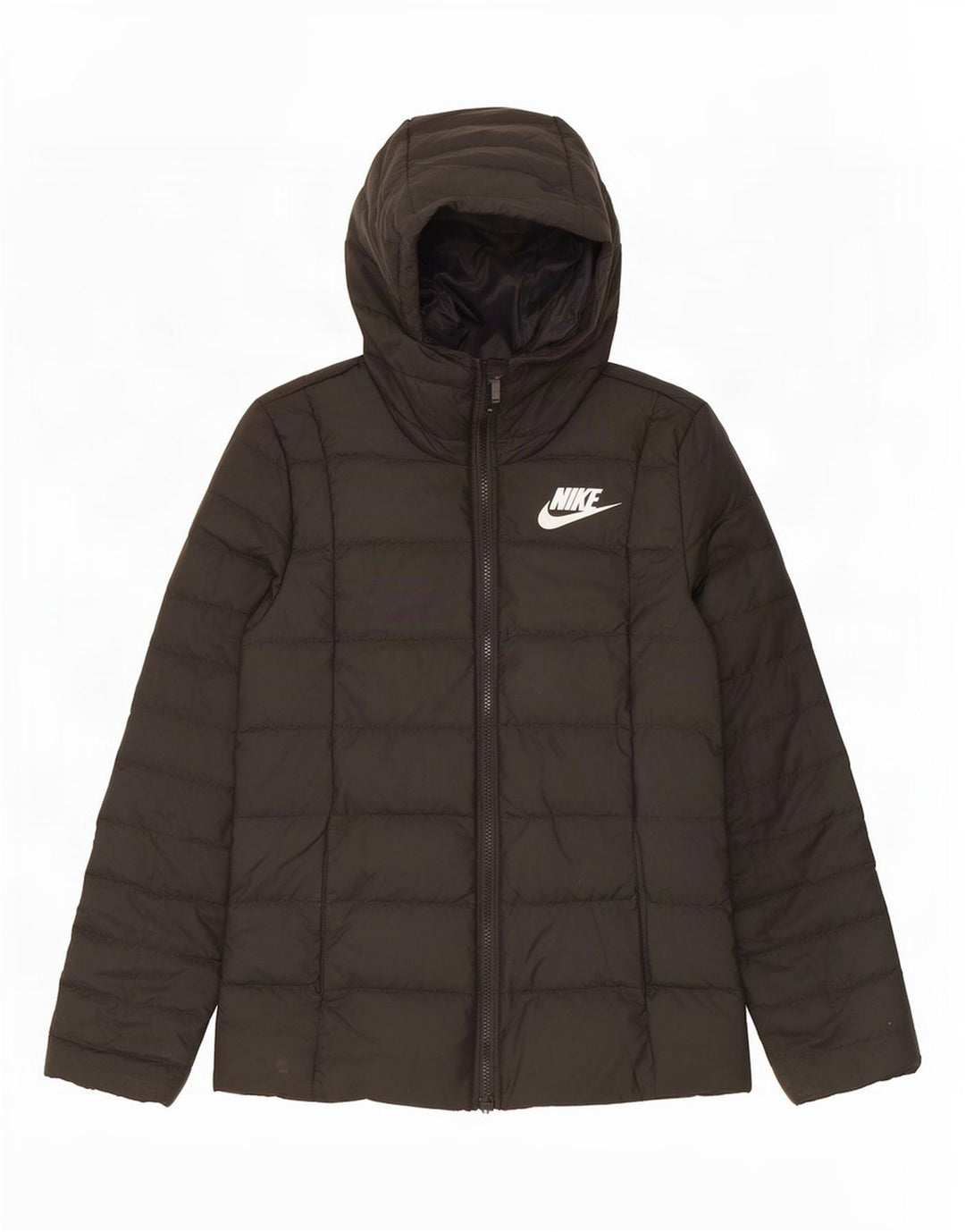 Nike Ženska podstavljena jakna s kapuljačom UK 10 Mala crna poliester