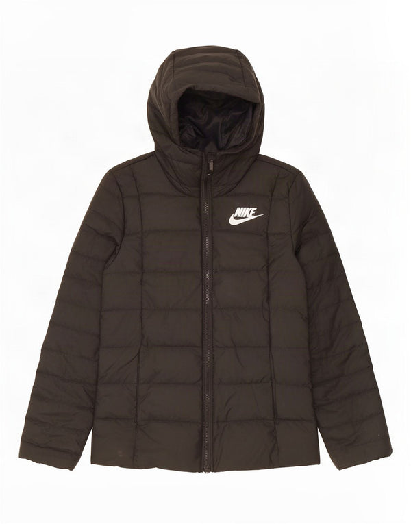 Nike Ženska podstavljena jakna s kapuljačom UK 10 Mala crna poliester