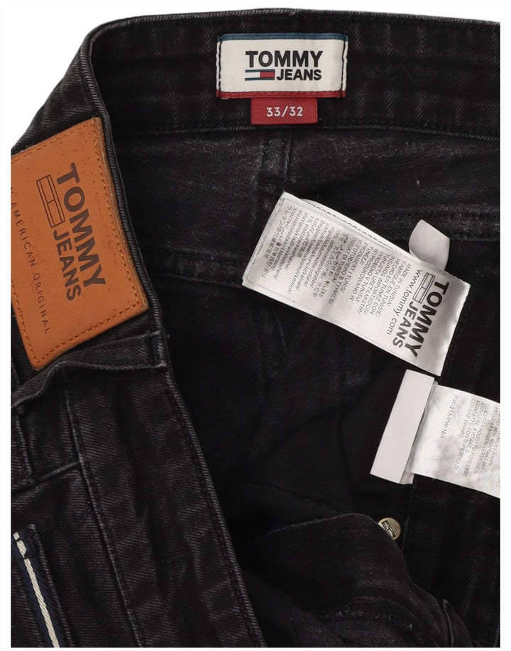 Tommy Hilfiger muške uske traperice W33 L32 crni pamuk