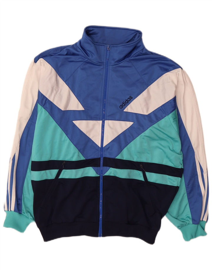 Adidas muška trenirka gornja jakna UK 40/42 srednje plava poliesterska boja