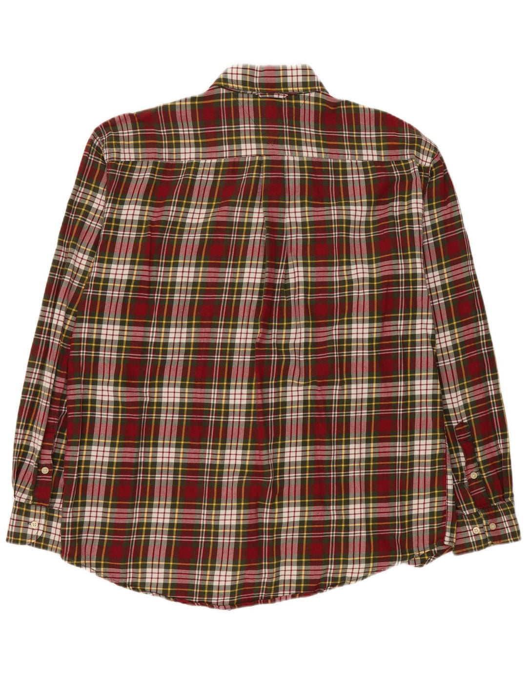 TOMMY HILFIGER Mens Flannel Shirt XL Red Check