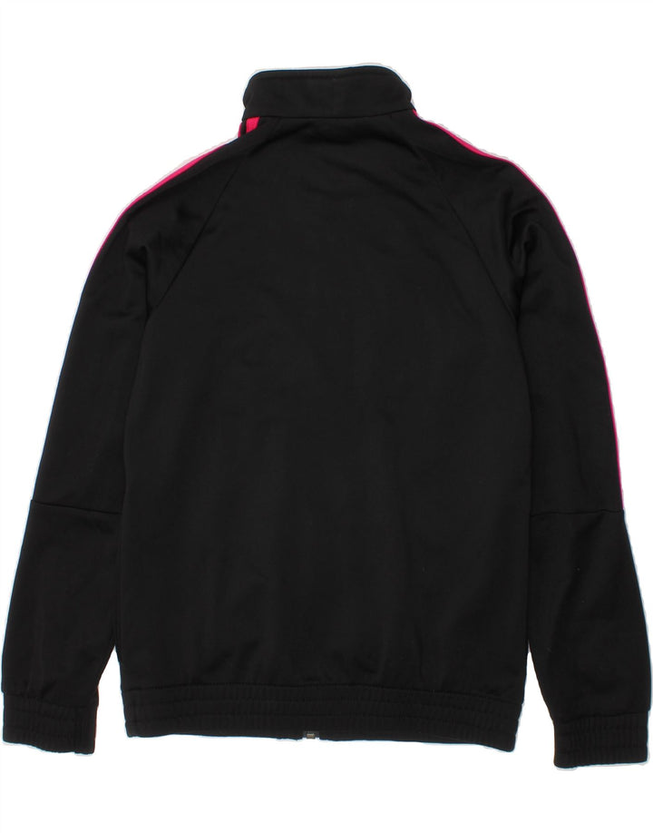ADIDAS Girls Tracksuit Top Jacket 9-10 Years Black Polyester Vintage Adidas and Second-Hand Adidas from Messina Hembry 