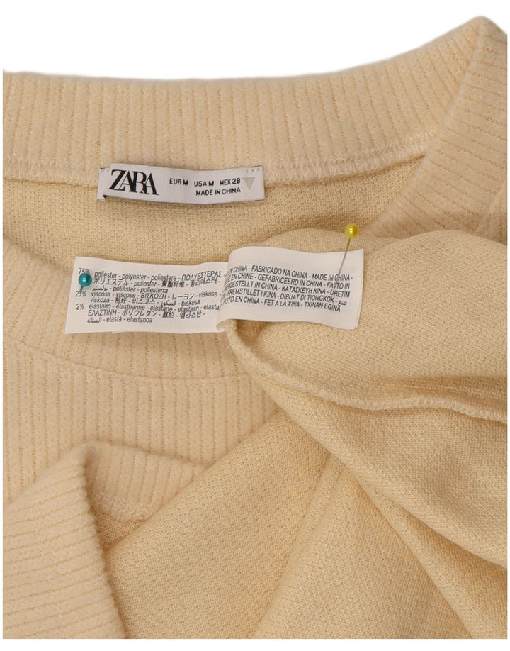 Zara ženska majica dugih rukava UK 14 srednje bež poliester