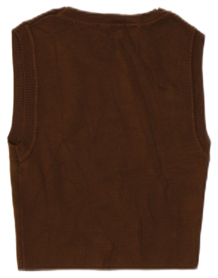 Zara ženski kratki prsluk bez rukava UK 8 Small Brown