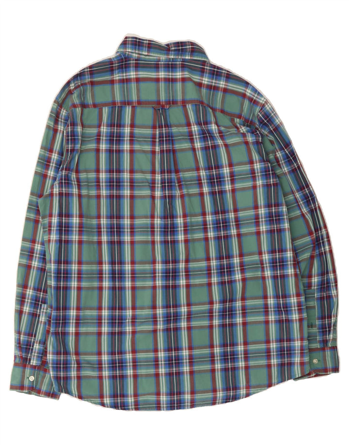 CHAPS Mens Big & Tall Shirt XL Green Plaid Cotton Vintage Chaps and Second-Hand Chaps from Messina Hembry 