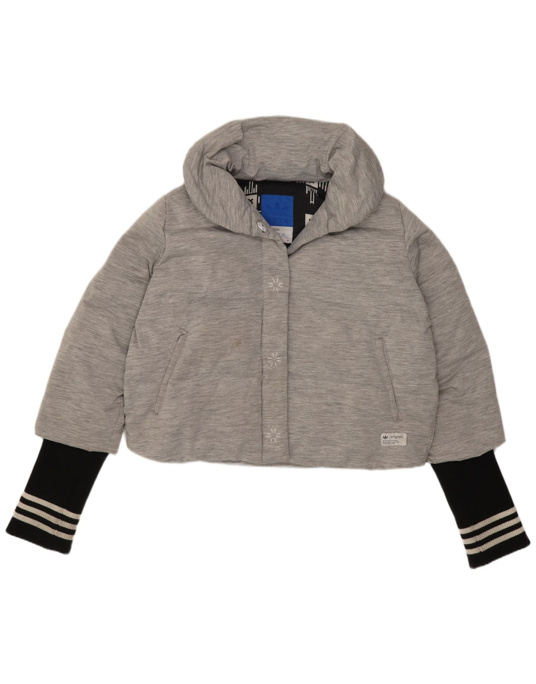 Adidas ženska podstavljena jakna UK 14 Medium Grey Colourblock poliamid