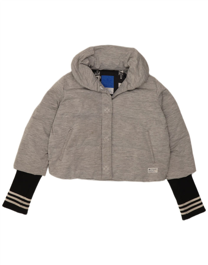 Adidas ženska podstavljena jakna UK 14 Medium Grey Colourblock poliamid