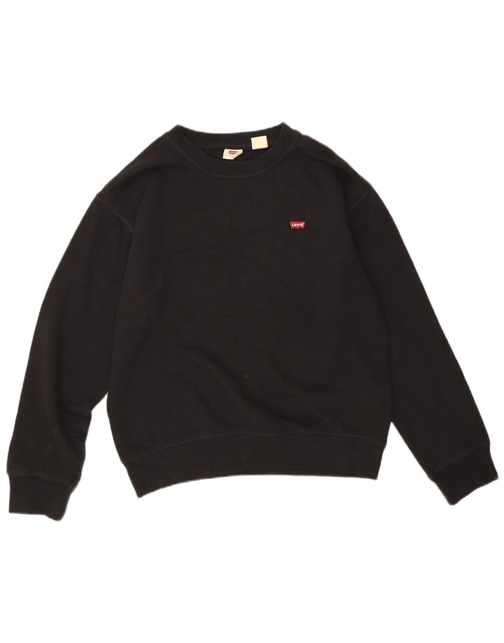 Levi's veliki ženski džemper UK 10 Mali crni pamuk
