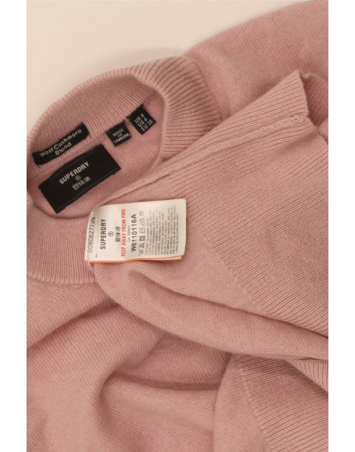 Superdry ženski kratki džemper s kornjačičastim ovratnikom UK 8 Mala ružičasta