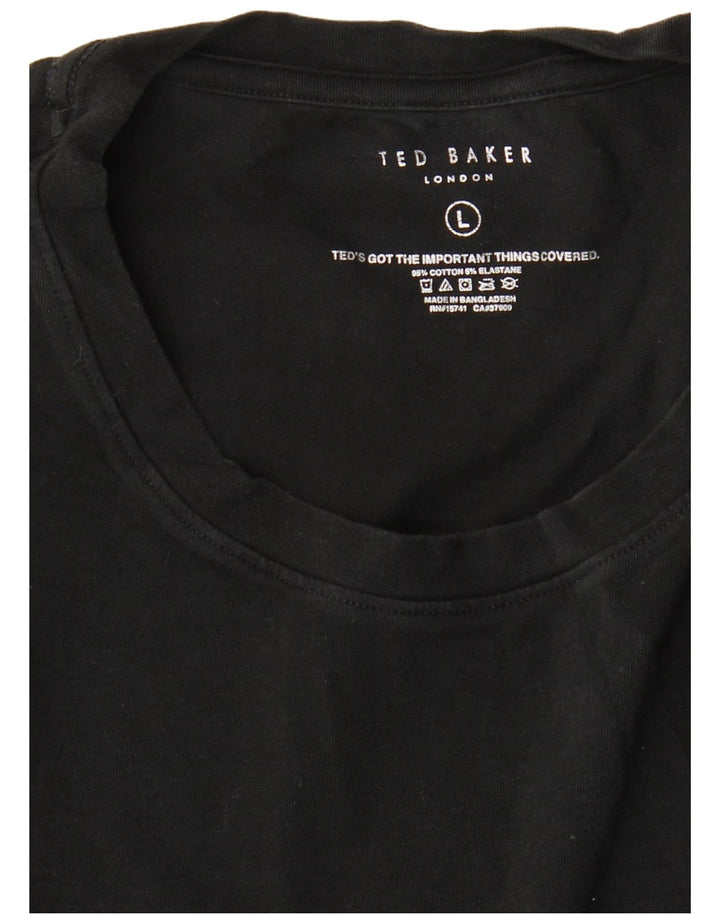 Ted Baker Muška majica kratkih rukava Veliki crni pamuk