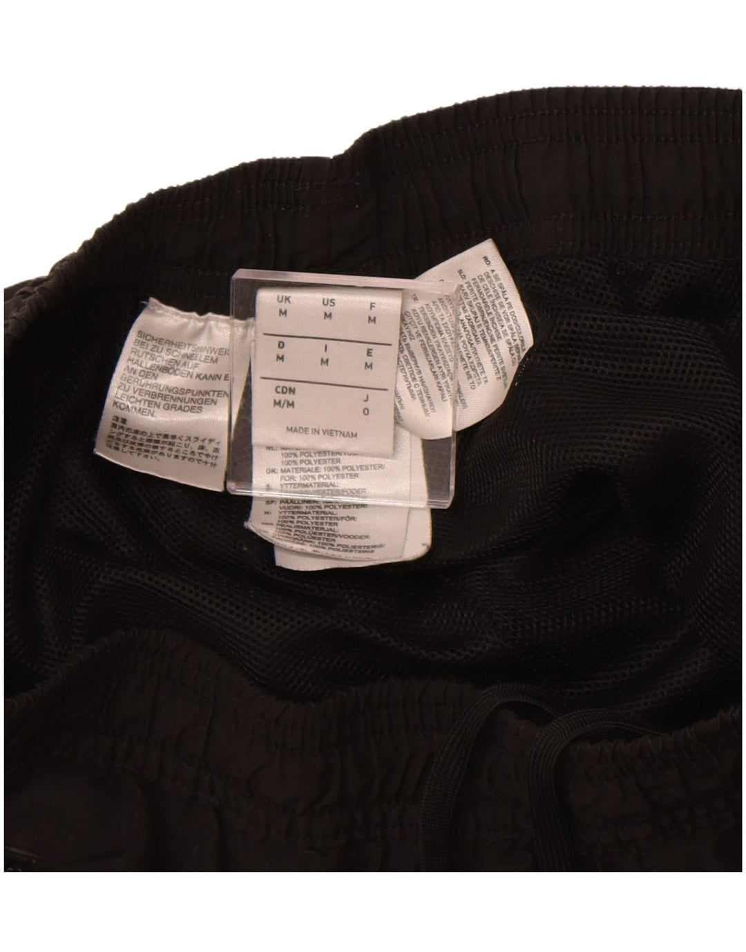 ADIDAS Mens Tracksuit Trousers Joggers Medium Black Polyester